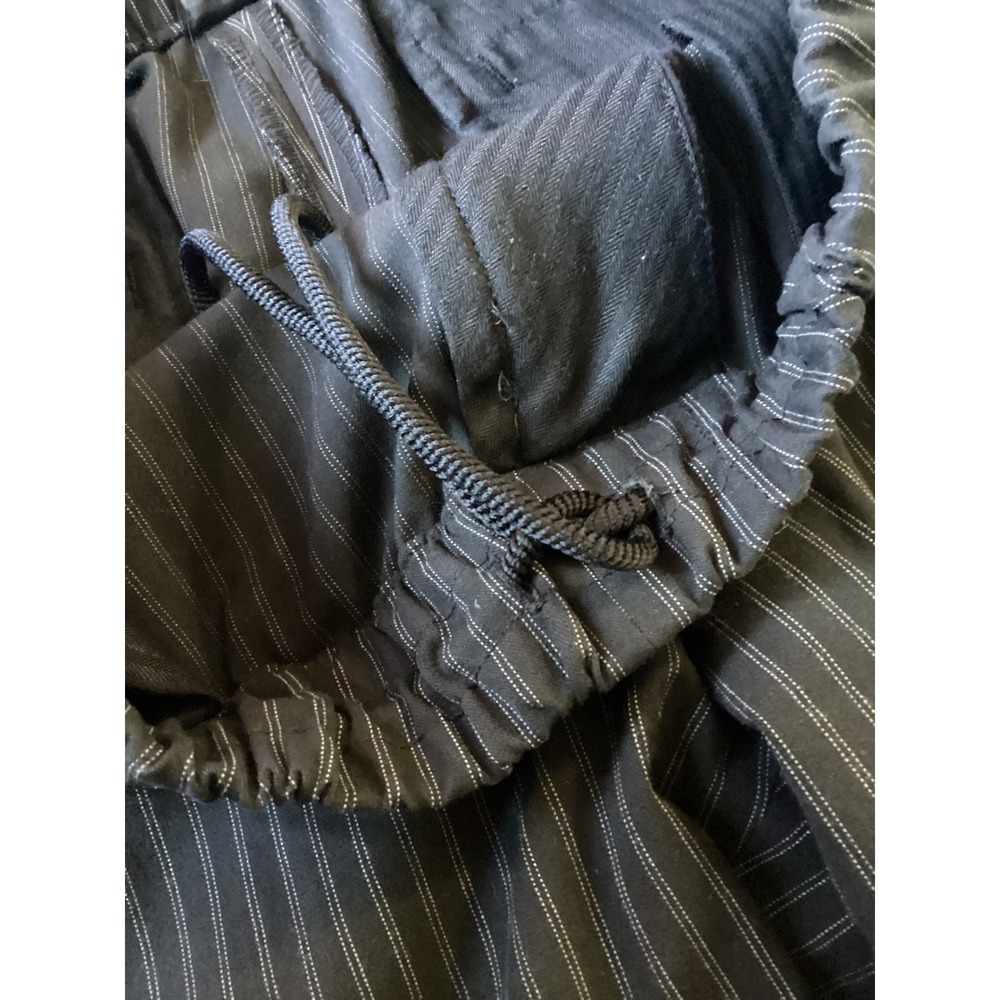 Club Monaco Women's Striped Pull On Elastic Waist Pants with Zipper Pockets L - Picture 8 of 12